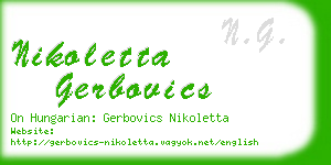 nikoletta gerbovics business card